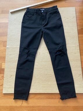 DL1961 FARROW ANKLE HIGH RISE INTRASCULPT SKINNY DISTRESSED RAW HEM SIZE 29